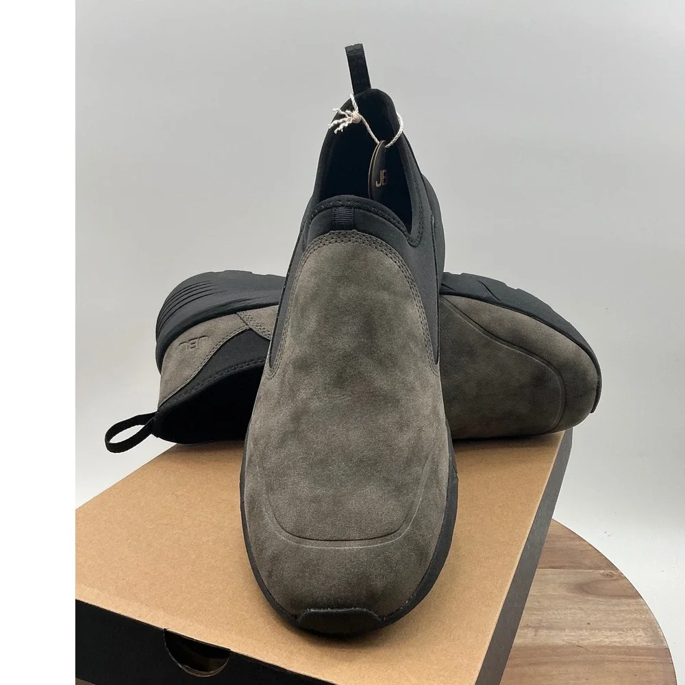 JBU Jambu Mens Grey Faux Suede Slip On Loafers Casual Comfort Shoes New